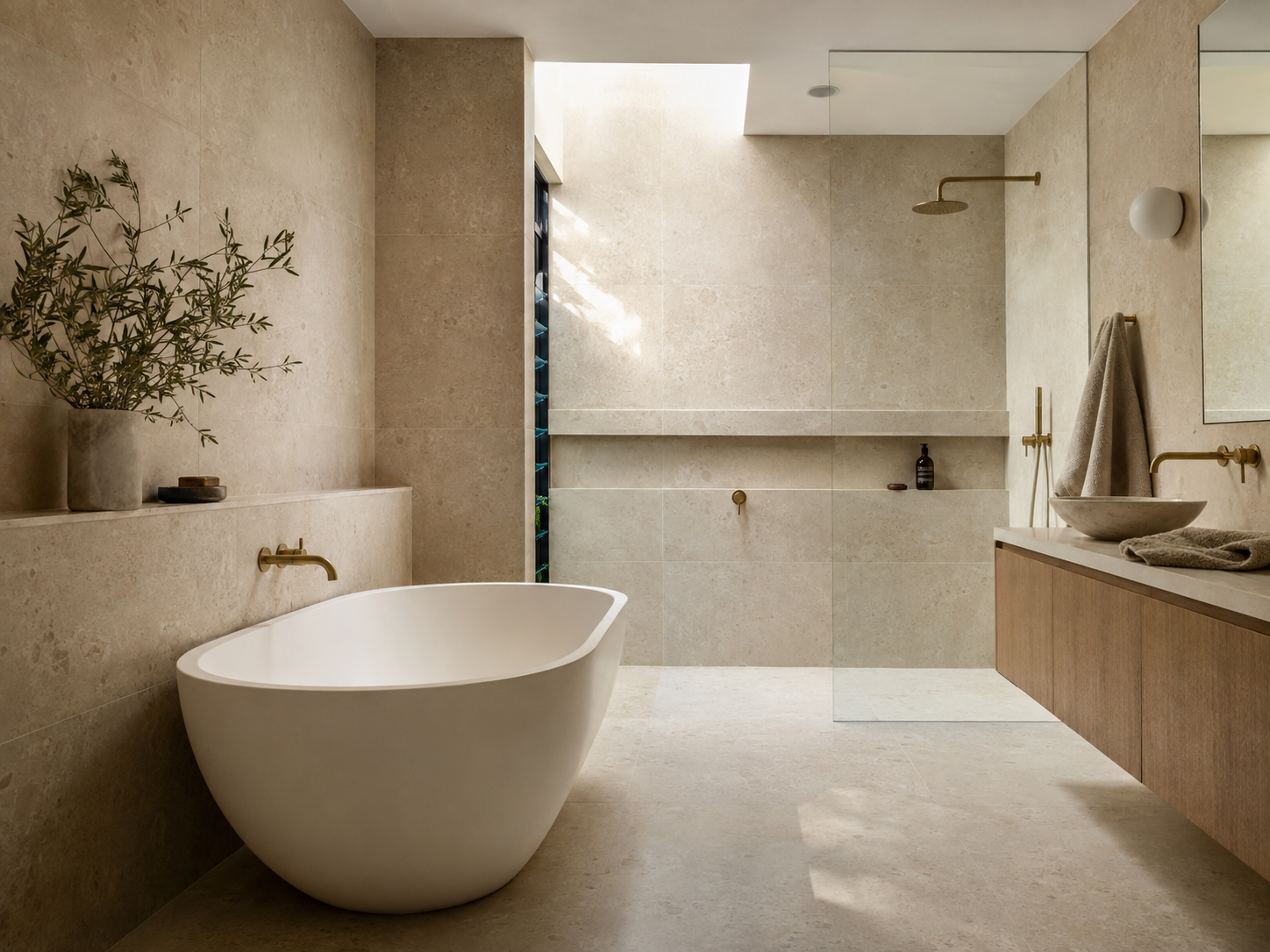 Carefully detailed bathroom interior