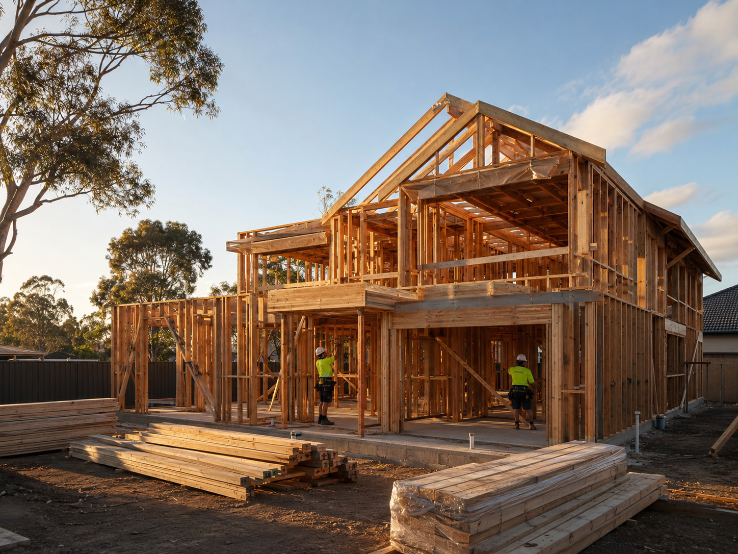 Professionally managed residential construction site